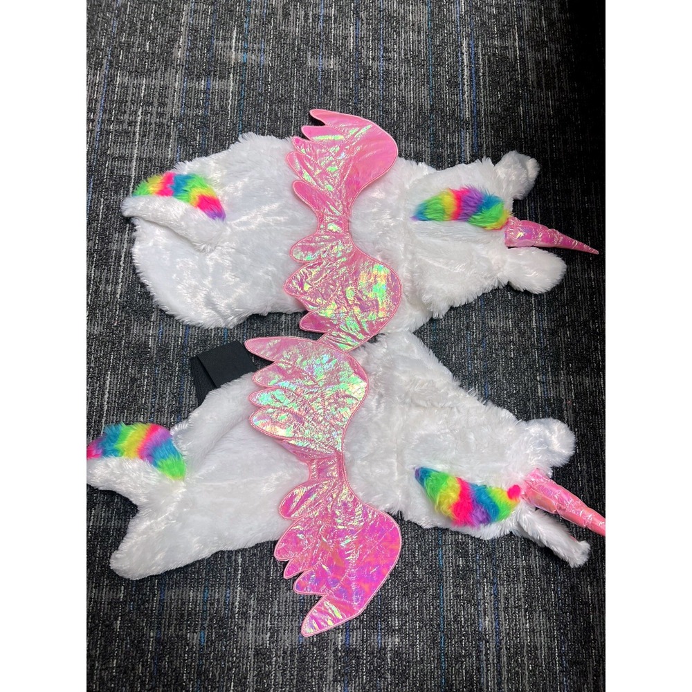 Set Of‎ 2 Size Large Dog Unicorn Costumes Halloween Dress Up Twins Pink Wings